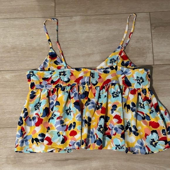 BCBG Yellow Patterned Tank Top - Picture 6 of 7